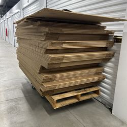 68 Cardboard Crates - 52”W  x 12”D x 25”H