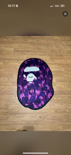 Purple BAPE head Rug 