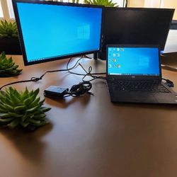 Dell Laptop With 2 Monitors $350