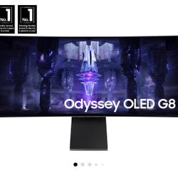 Excellent Condition 34" Samsung Odyssey G85SB OLED 175Hz Curved Smart Gaming Monitor