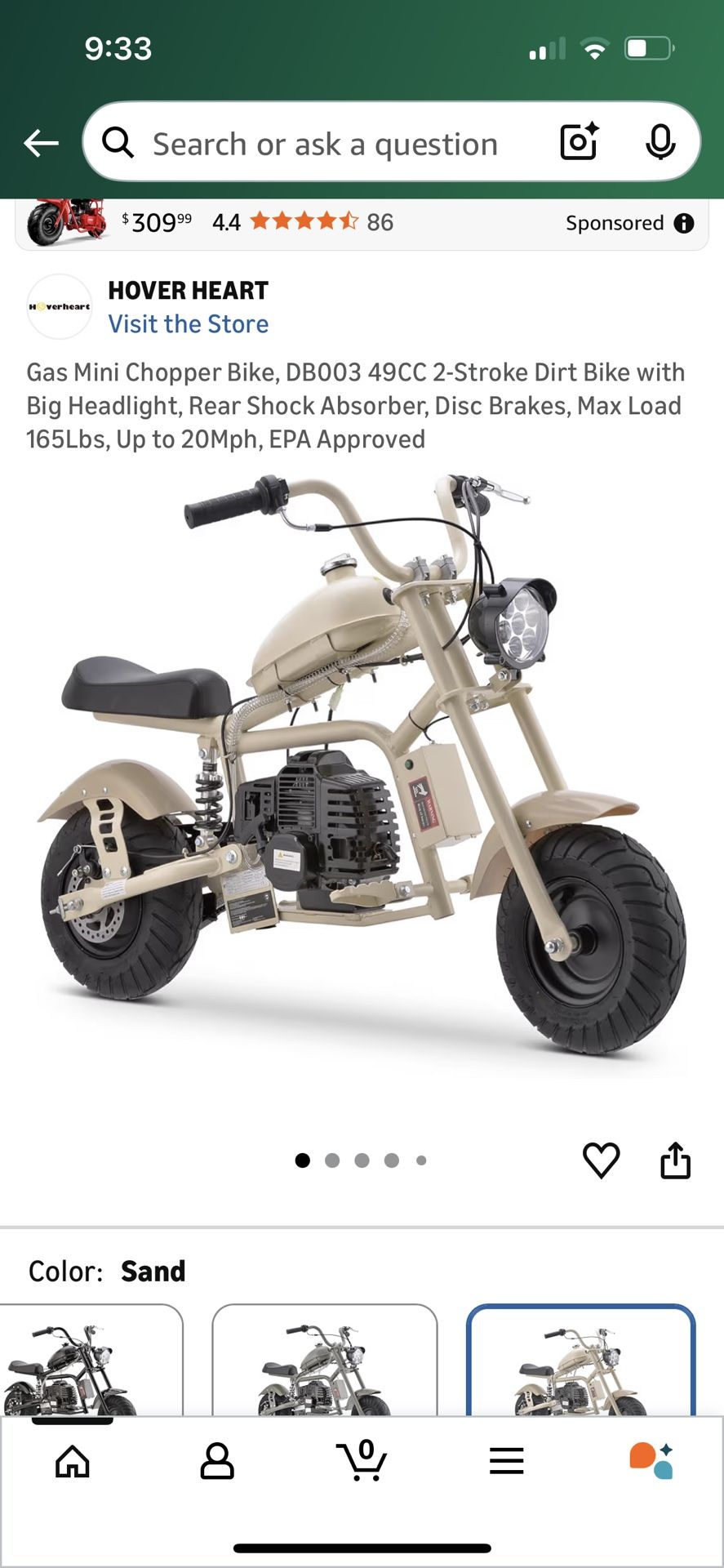 Gas Mini Chopper Bike And Dirt Bike Combo