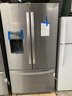 Whirlpool French door in stainless steel new with dual ice maker