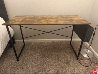 Industrial Computer Desk – Rustic Brown – Good Condition