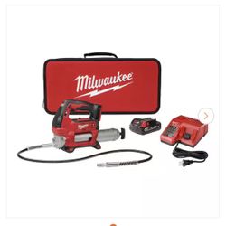 M18 18V Lithium-Ion Cordless Grease Gun 2-Speed with (1) 1.5Ah Batteries, Charger, Tool Bag