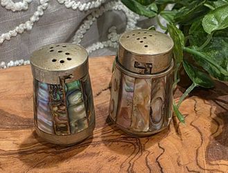 VINTAGE ALPACA SILVER SALT AND PEPPER SHAKERS
