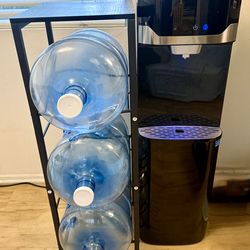 Water cooler w/ stand & bottles
