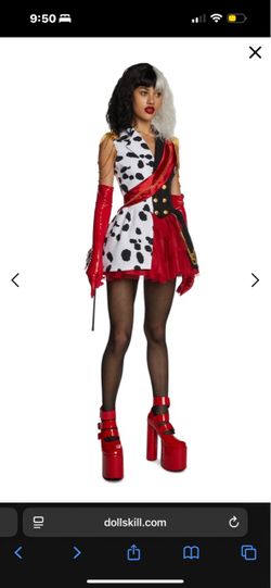 BRAND NEW SEALED Cruella DeVille Vampy Halloween Costume Set