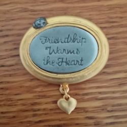 Hallmark Marjolein Bastin "Friendship Warms the Heart" Ladybug & Heart Pin