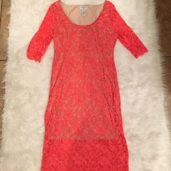 Coral Lace Dress