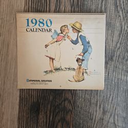 Vintage 1980s Norman Rockwell calendar