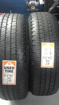 Used Hankook Dynopro 2x P235/75/R17, 55each $110 Mount And Balance