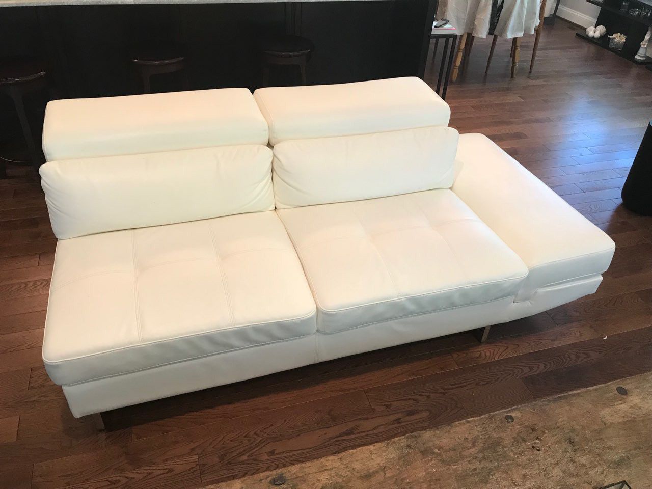 White Sectional Sofa and Ottoman