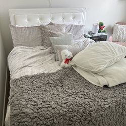 Bed Frame, Mattress And Box Spring (Full Size)