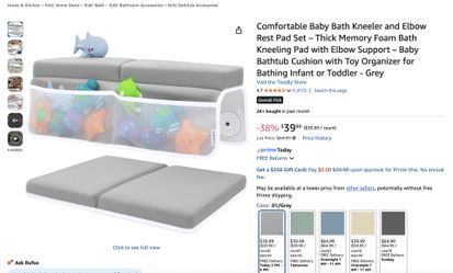 NEW MagicFun Baby Bath Kneeler and Elbow Rest Pad Set