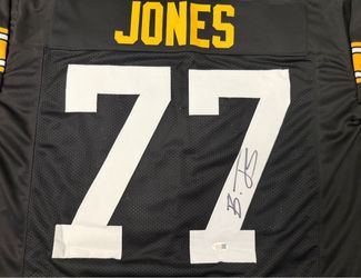 🏈 Broderick Jones JSA Witnessed Autographed Steelers Jersey