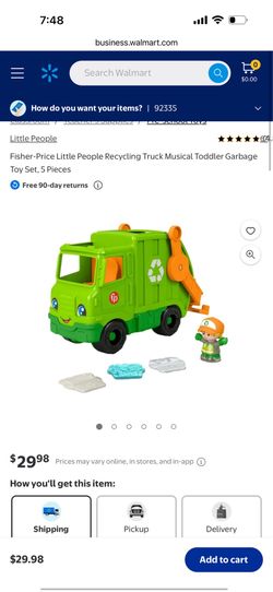 Fisher-Price Little People Recycling Truck Toy Set