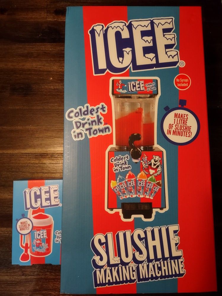 ICEE SLUSHIE MACHINE AND CUP, $170 VALUE! BRAND NEW! MAKE ICEES AT HOME! ICEE MACHINE