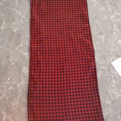 Infinity Scarf checkered/ Black Silky Material 