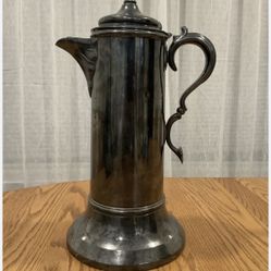 Antique Meriden Company Pewter And Silver Pitcher