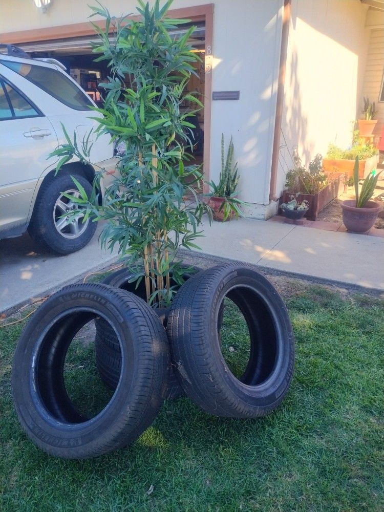 Tires And Parts For A Ford Mustang.