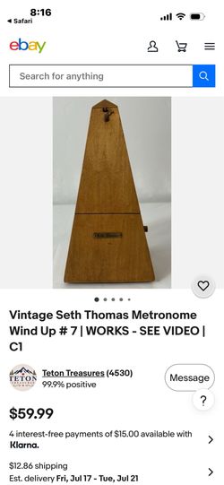 Vintage Seth Thomas Metro