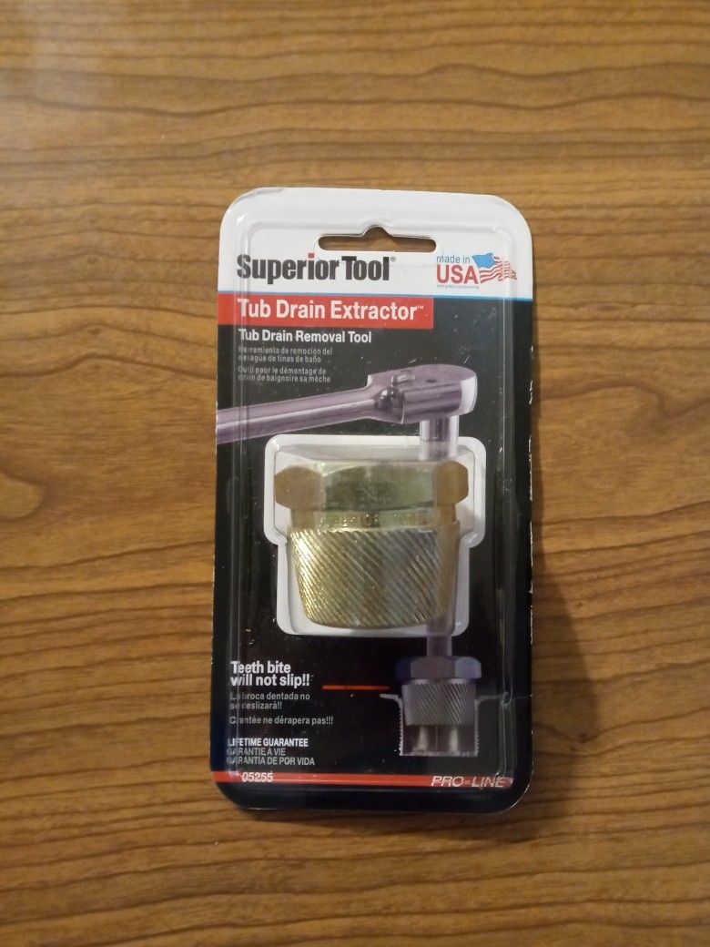 Superior Tool 1.5" Tub Drain Extractor