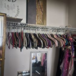 LOTS OF SLIM FELT HANGERS ,30 EACH