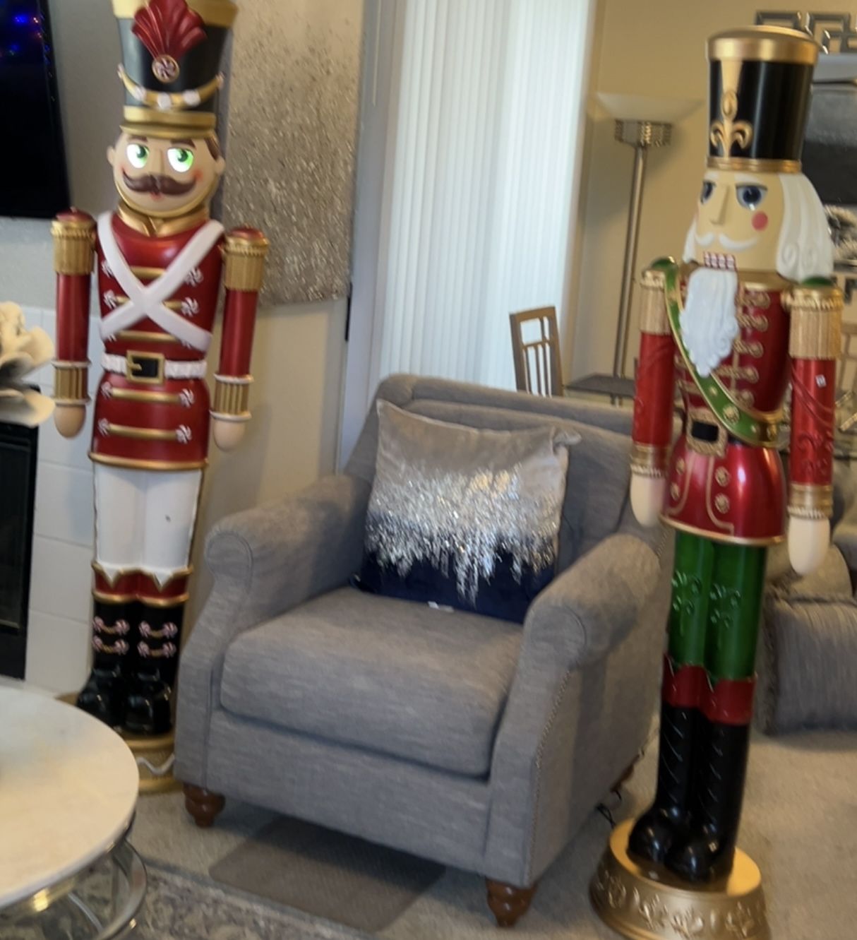 Home Accents Holiday 6 ft Yuletide Lane LED Tinsel Nutcracker