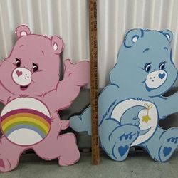 CARE BEARS “Cheer & Bedtime Bear” MASONITECharacter CUT Outs 👀 (please read description)
