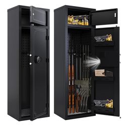 KAER 10-12 Gun Safe Gun Safes for Home Rifles and Pistols Gun Safes & Cabinets Large Rifle Safe Quick Access Gun Cabinets with Digital Keypad and 3 Ad