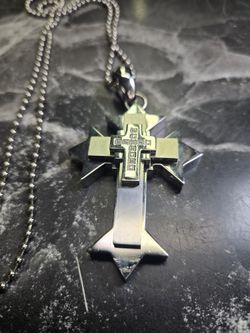 Russell Simmons Diamond Stainless Steel Necklace