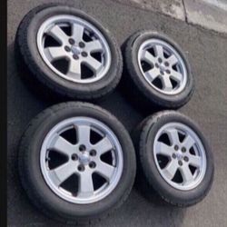 4 — 185/65r15 5x100 5x3.94 Stock Toyota Prius Corolla Impreza Wheels Rims Tires!!!!!!!!!