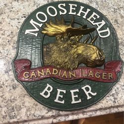 Vintage 3D Moosehead Beer Sign