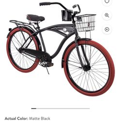 Huffy 26” Nel Lusso Men's Cruiser Bike, Matte Black