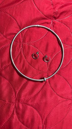 Stanley Steel Neackle & Earrings
