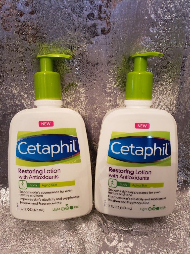 2 Cetaphil Restoring Lotion With Antioxidants 16oz