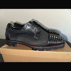 Christian Louboutin Black Luis Spike Derbys