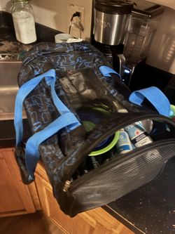 Dog bag with dog goodies