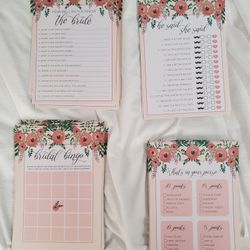 Bridal Shower Game Card Bundle