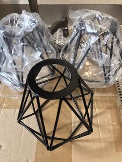 Black 3 Light Metal  Chandelier 