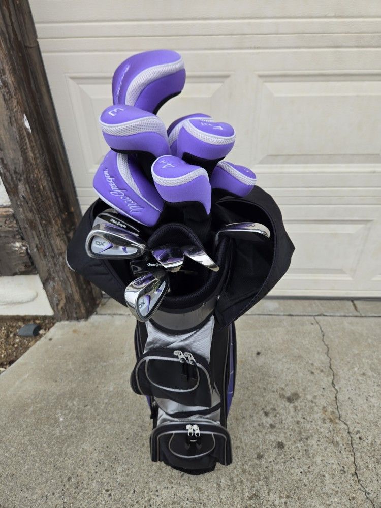 Golf Clubs Set Complete Mac Gregar DX With Bag Like New Right Handed For Laides