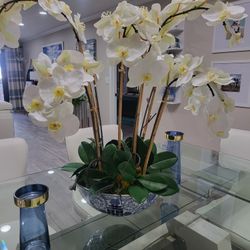 Silk Orchid Flower Centerpiece 