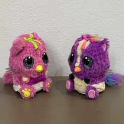 Hacthable Interactive Plush Toys- Set of 2- Read Description