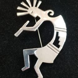 Sterling silver Pin Kokopelli 