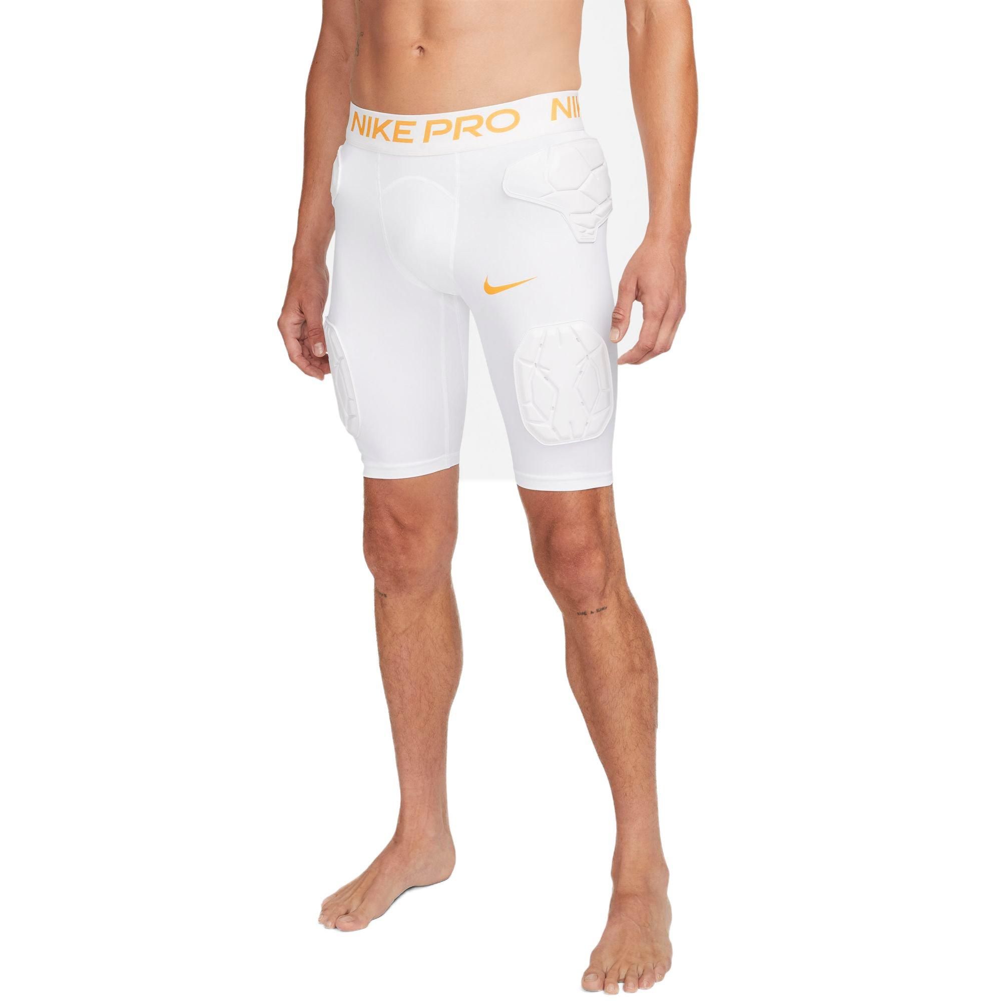 Nike Pro Hyperstrong Padded White Gold Football Shorts Girdle