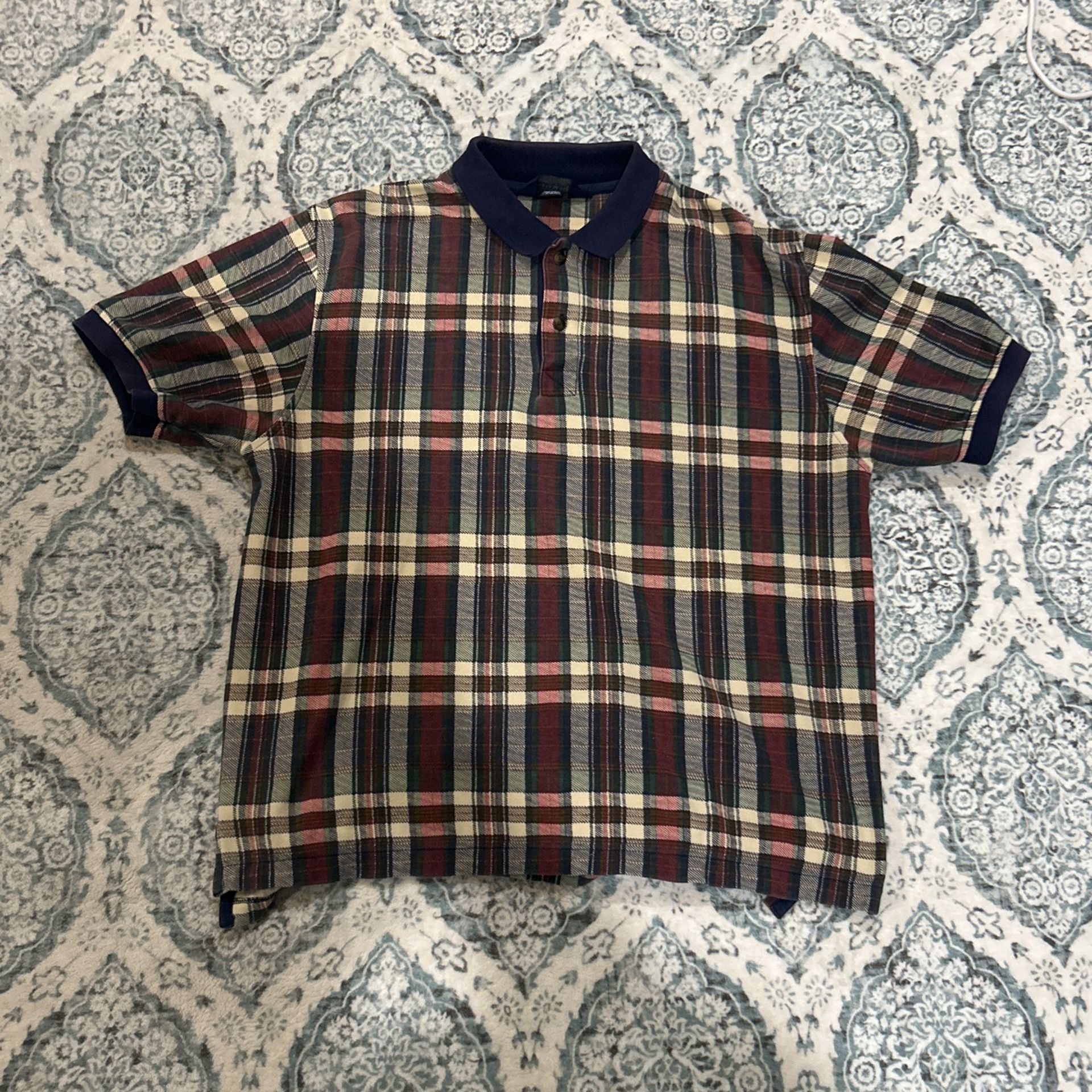 Lands End Multicolor Polo Shirt, Medium, Like New
