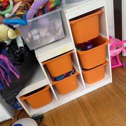 Toy Organizer w/ 6 plastic drawers