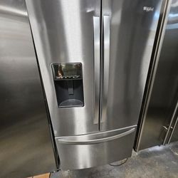 WHIRLPOOL FRENCH DOOR STAINLESS STEEL REFRIGERATOR 