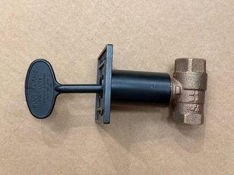 Blue Flame Square Universal Gas Valve Flange and 3 in. Key with 1/2 in. Quarter Turn Straight Valve 150,000 BTU in Flat Black
