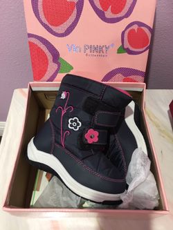 Pinky winter boots for girls blue size 11
